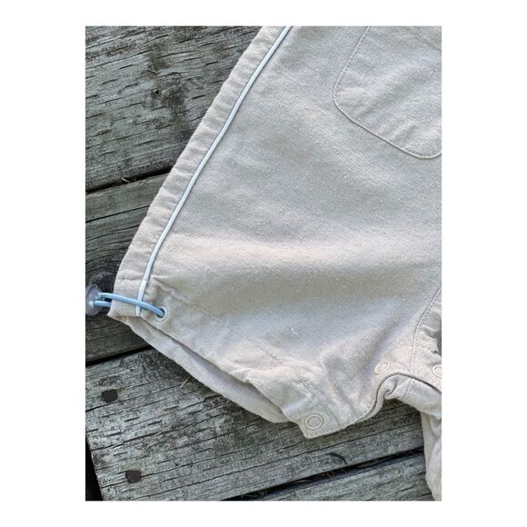 Kimbaloo Shortalls Overalls Linen Cotton Bunnies Sz 12M Easter Pastel - Picture 7 of 13